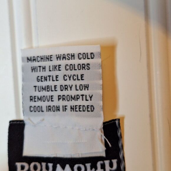 Bonworth Womens Pullover Top Size L Green Blue Palm Leaf Ruffle Sleeve and Hem - Picture 8 of 12